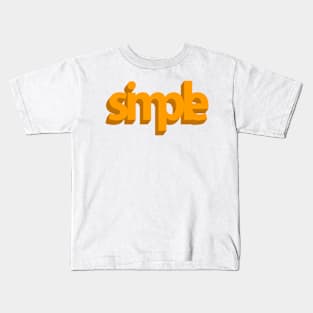 Simple (3D orange) Kids T-Shirt